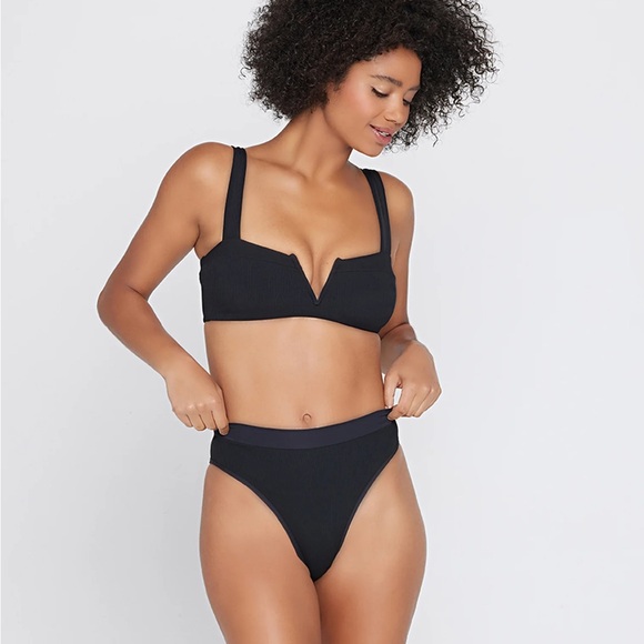 L*Space Ribbed Frenchi High Waist Bikini Bottom - Picture 6 of 6